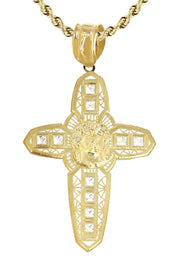 10K Yellow Gold Cross Necklace | Appx. 24.7 Grams