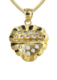 10K Yellow Gold Heart Necklace | Appx. 14.1 Grams