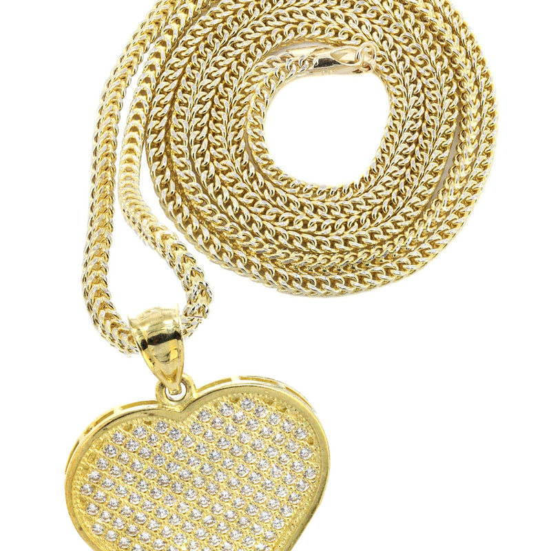10K Yellow Gold Heart Necklace | Appx. 14.2 Grams