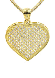 10K Yellow Gold Heart Necklace | Appx. 14.2 Grams