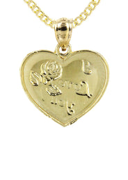 10K Yellow Gold Heart Necklace | Appx. 12.9 Grams