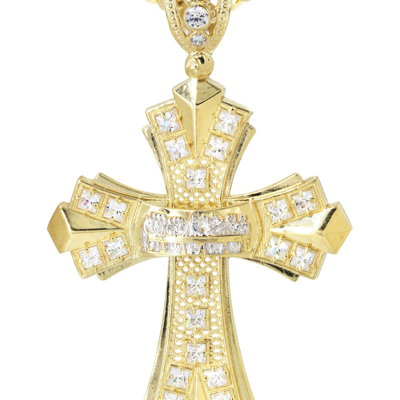 10K Yellow Gold Cross Necklace | Appx. 17.8 Grams