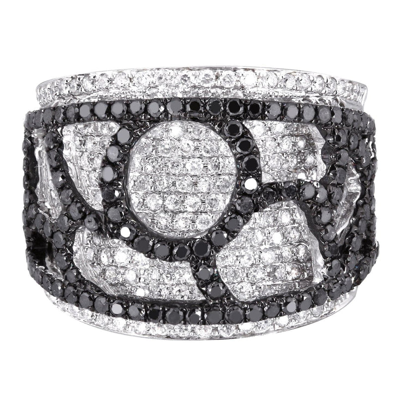 14K Ladies Black Diamond Cocktail Ring | 2.35 Carats | 12.46 Grams
