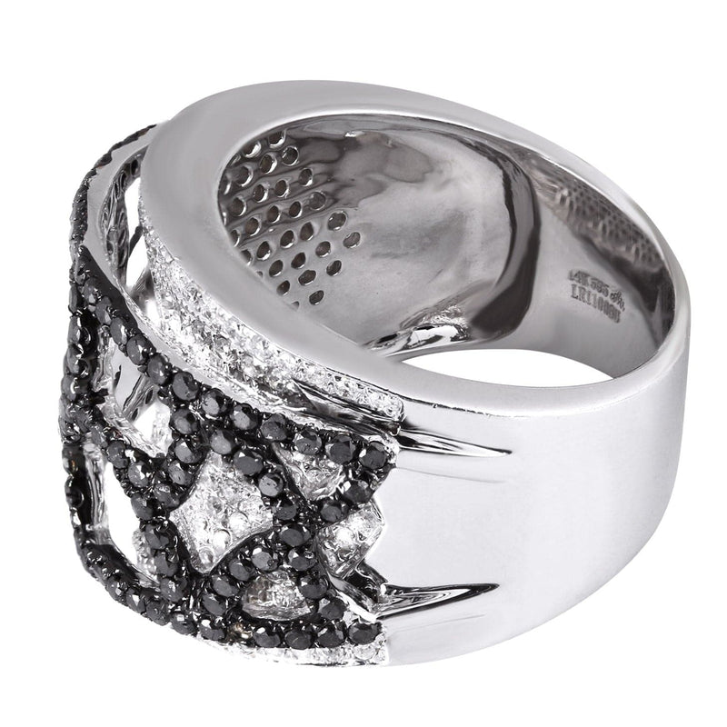 14K Ladies Black Diamond Cocktail Ring | 2.35 Carats | 12.46 Grams