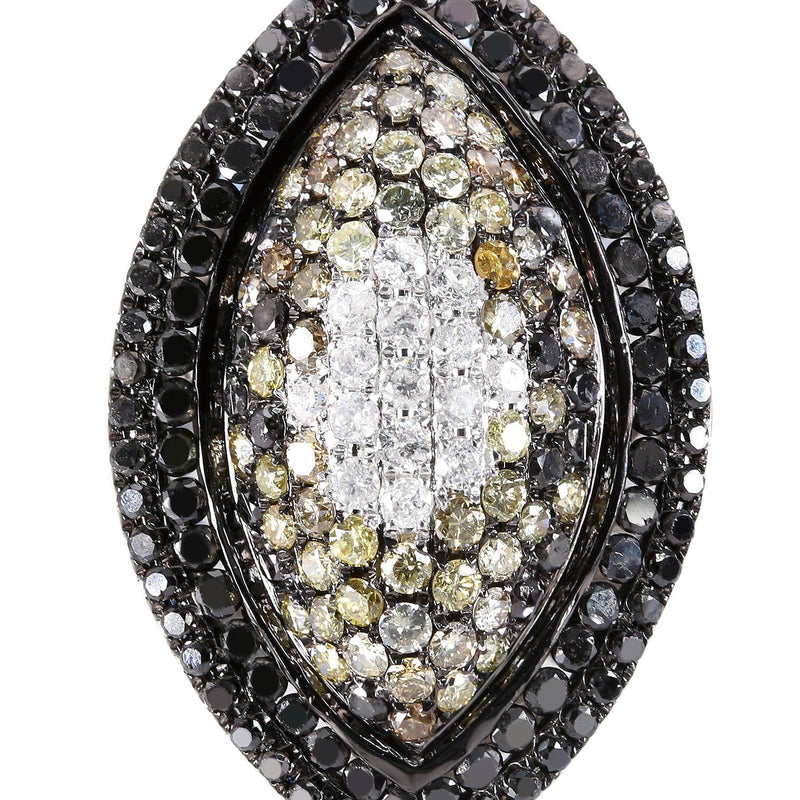14K Ladies Black Diamond Cocktail Ring | 2.46 Carats | 9.75 Grams