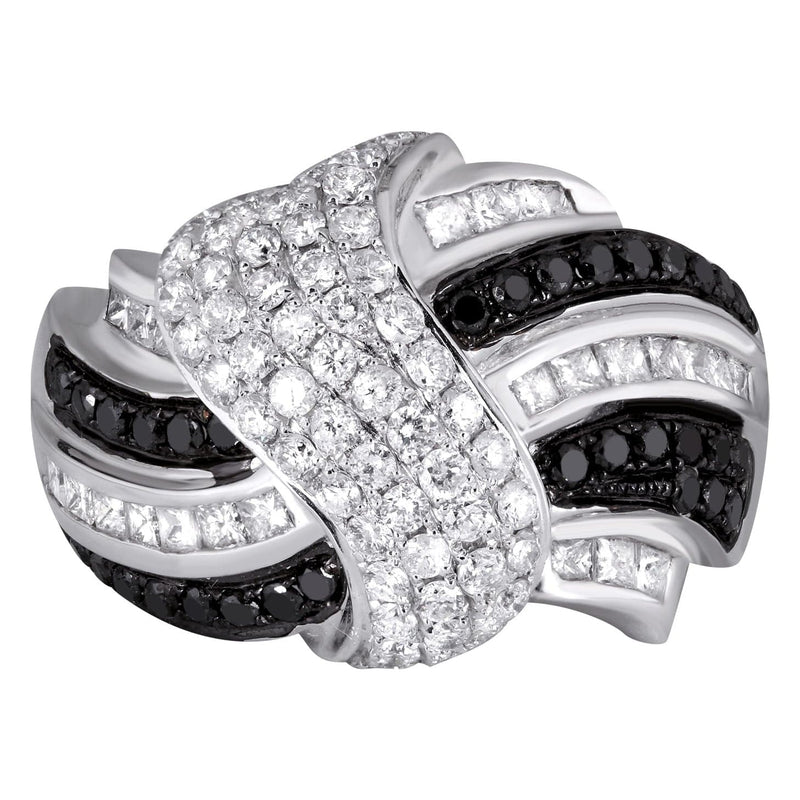 14K Ladies Black Diamond Cocktail Ring | 2.13 Carats | 12.33 Grams