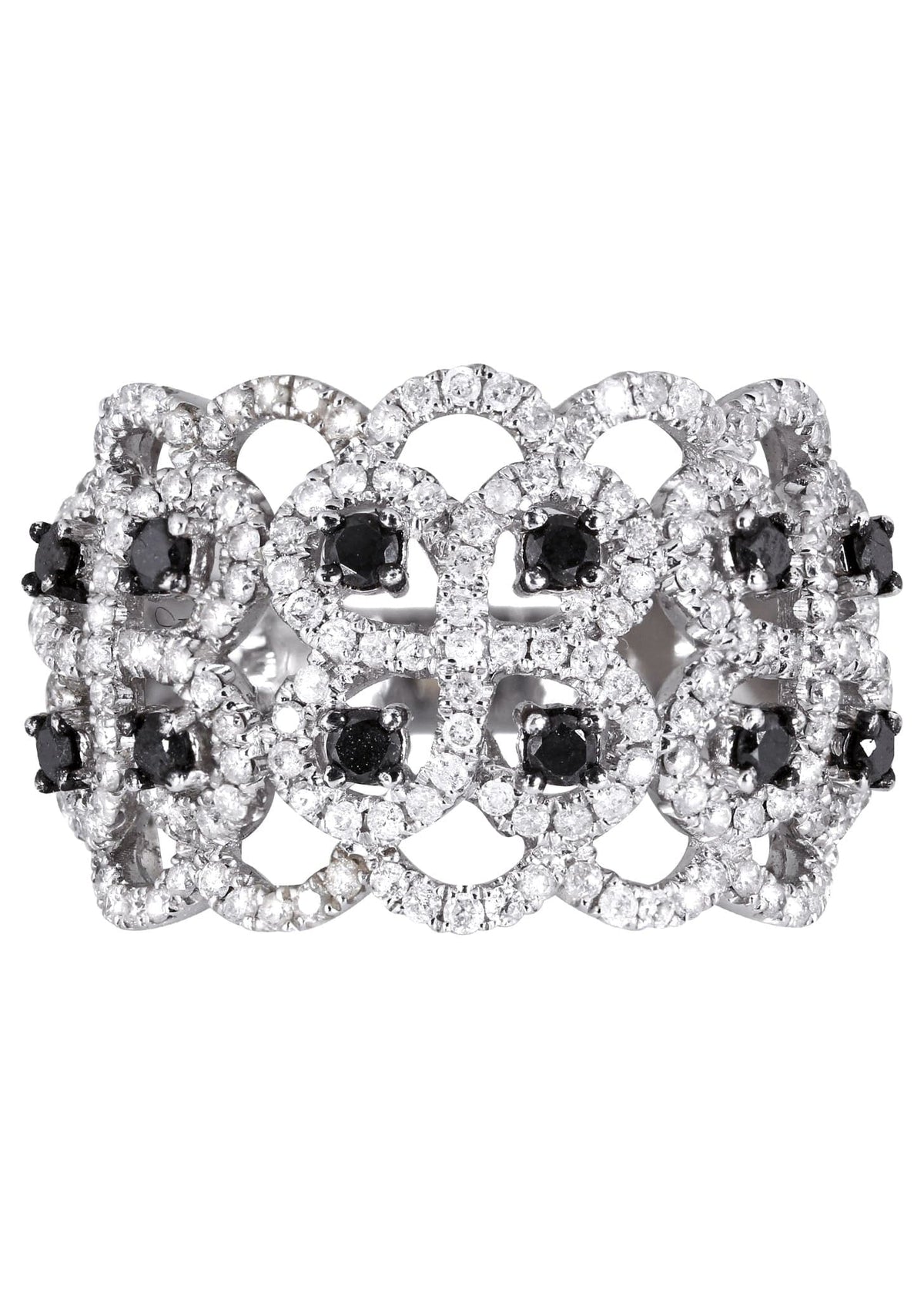 14K Ladies Black Diamond Cocktail Ring | 1.40 Carats | 7.36 Grams