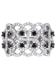 14K Ladies Black Diamond Cocktail Ring | 1.40 Carats | 7.36 Grams