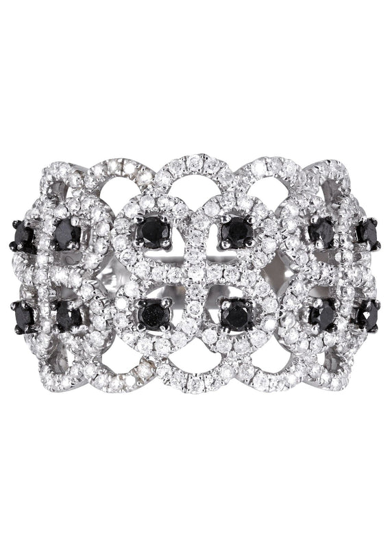 14K Ladies Black Diamond Cocktail Ring | 1.40 Carats | 7.36 Grams