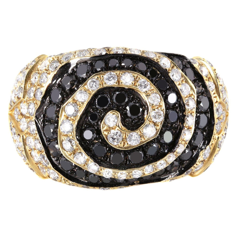14K Ladies Black Diamond Cocktail Ring | 1.94 Carats | 7.18 Grams