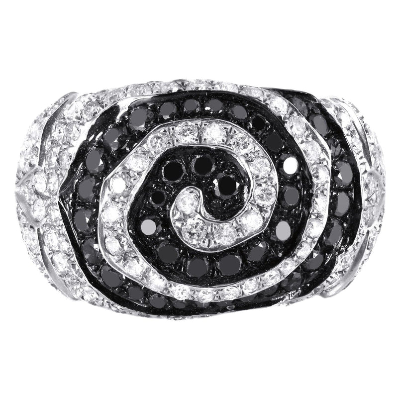 14K Ladies Black Diamond Cocktail Ring | 1.97 Carats | 7.01 Grams