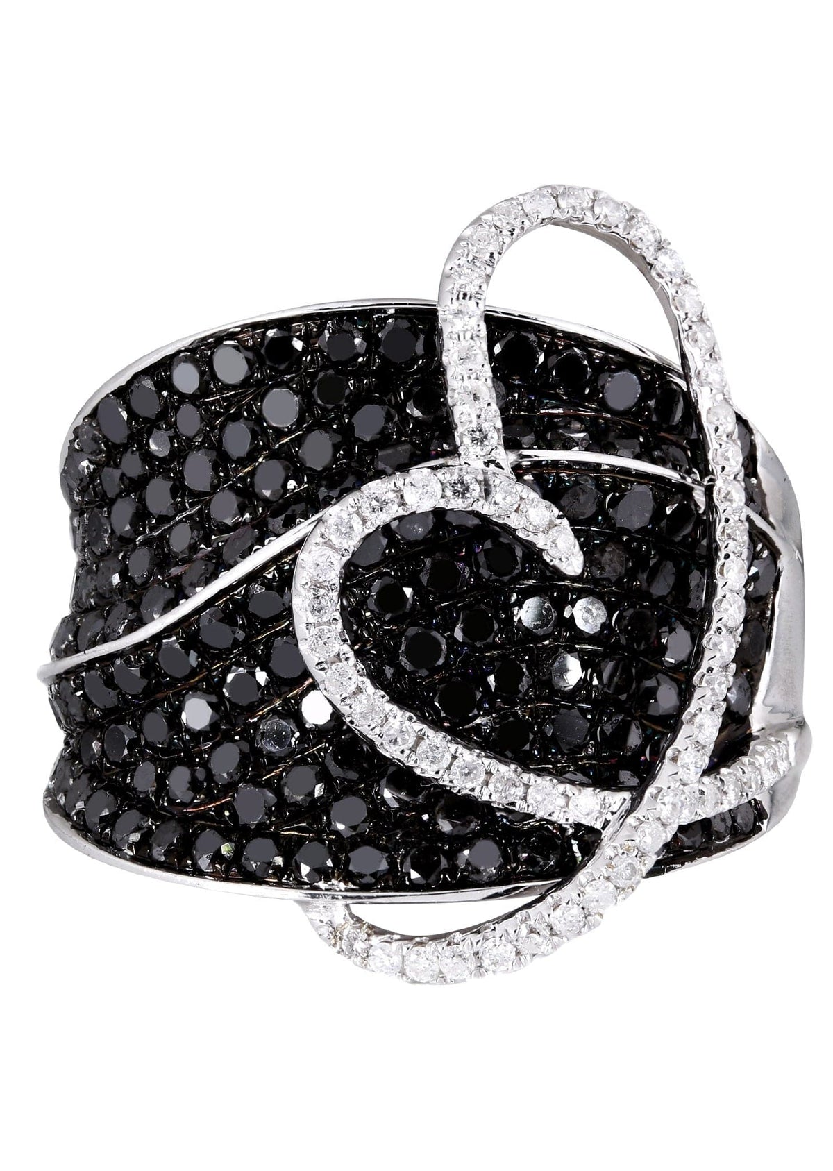14K Ladies Black Diamond Cocktail Ring | 2.52 Carats | 9.66 Grams