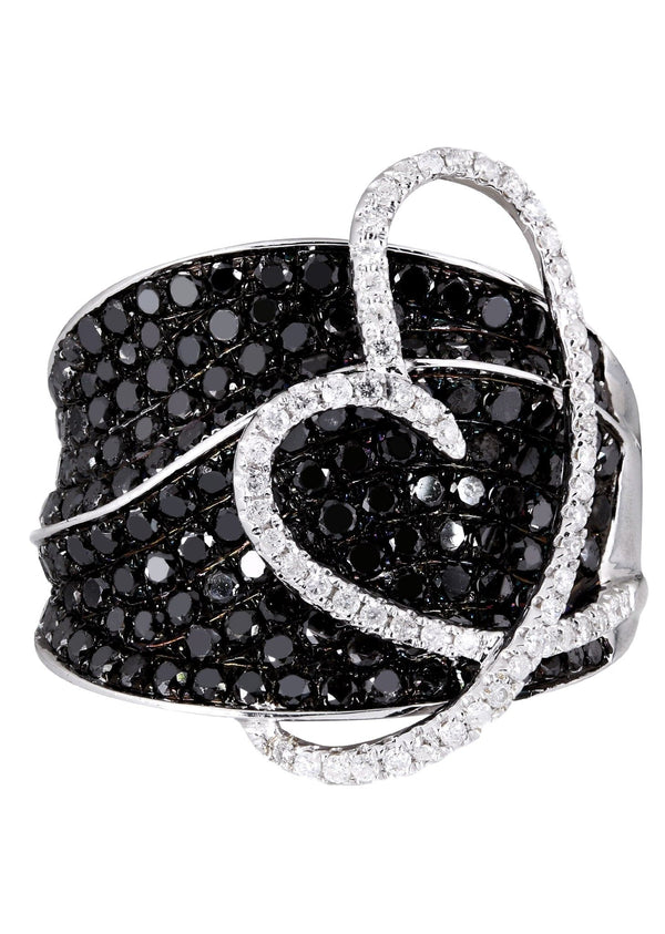 14K Ladies Black Diamond Cocktail Ring | 2.52 Carats | 9.66 Grams