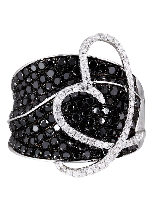 14K Ladies Black Diamond Cocktail Ring | 2.52 Carats | 9.66 Grams