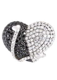 14K Ladies Black Diamond Cocktail Ring | 4.90 Carats | 10.95 Grams