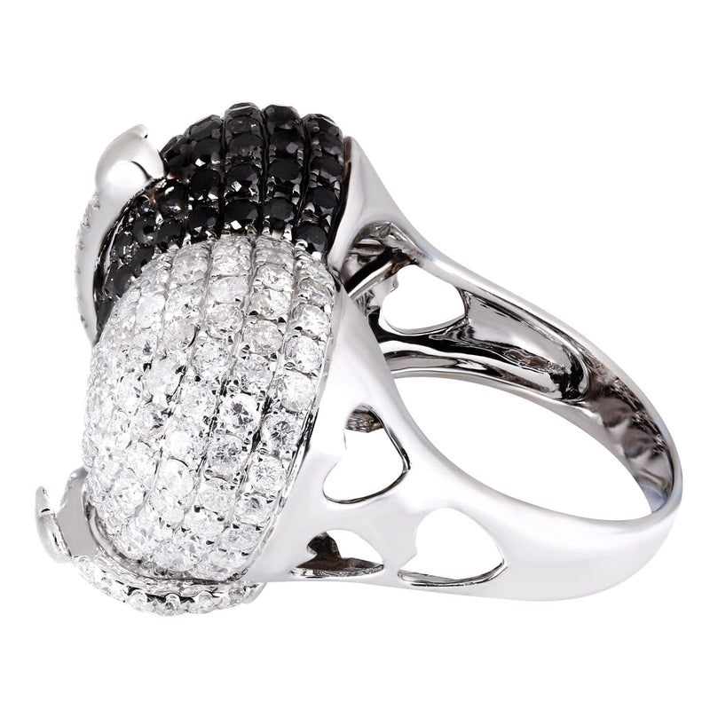 14K Ladies Black Diamond Cocktail Ring | 4.90 Carats | 10.95 Grams