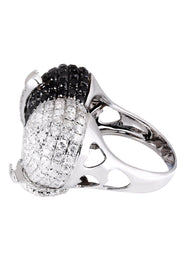 14K Ladies Black Diamond Cocktail Ring | 4.90 Carats | 10.95 Grams
