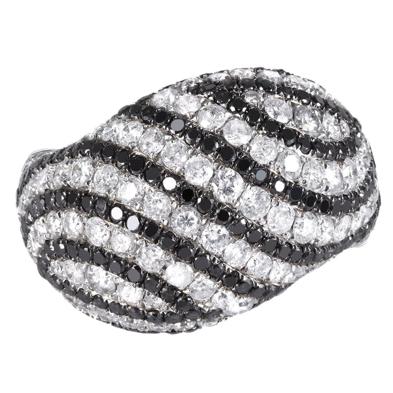 14K Ladies Black Diamond Cocktail Ring | 4.84 Carats | 9.11 Grams
