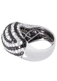 14K Ladies Black Diamond Cocktail Ring | 4.84 Carats | 9.11 Grams