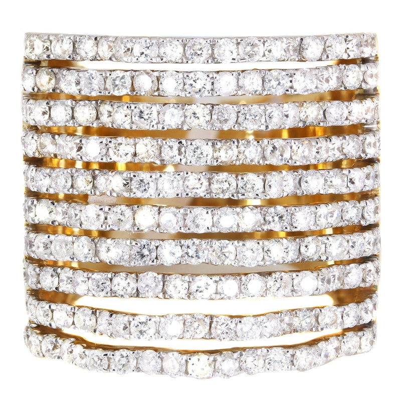 14K Ladies Diamond Cocktail Ring | 3.39 Carats | 15.32 Grams
