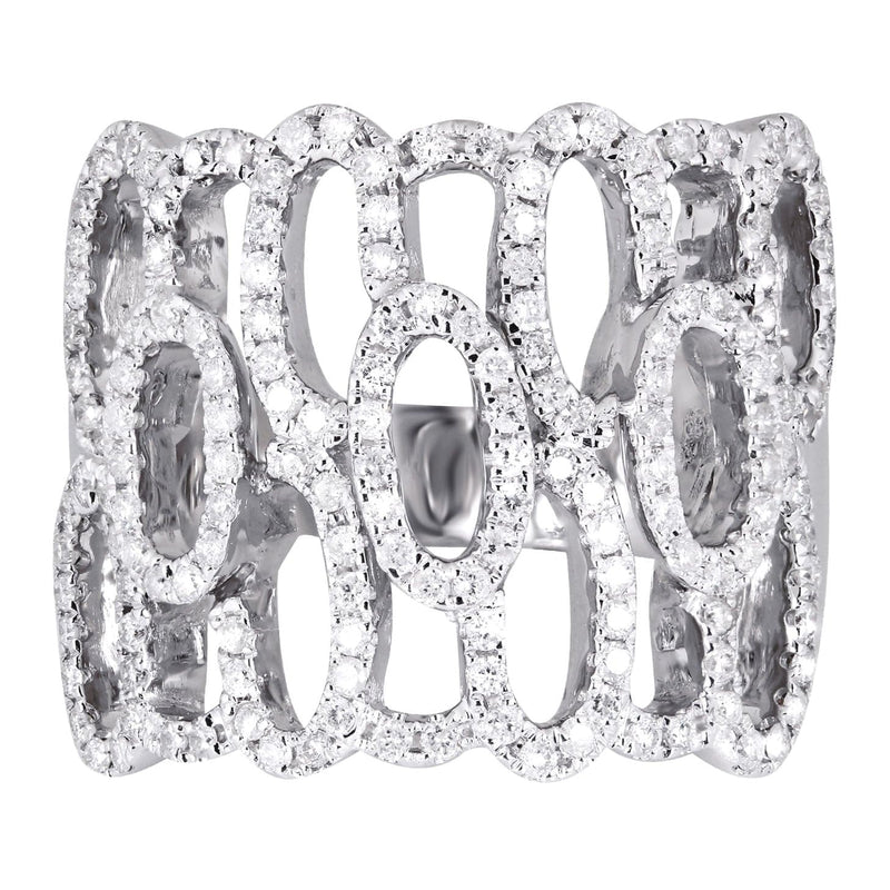 14K Ladies Diamond Cocktail Ring | 0.88 Carats | 12.41 Grams