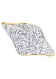 14K Ladies Diamond Cocktail Ring | 4.09 Carats | 14.87 Grams