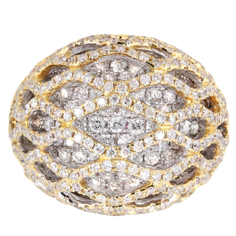 14K Ladies Diamond Cocktail Ring | 3.63 Carats | 13.65 Grams