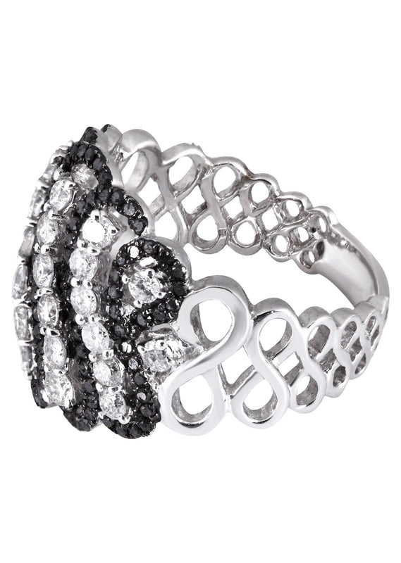 14K Ladies Black Diamond Cocktail Ring | 1.74 Carats | 7.32 Grams
