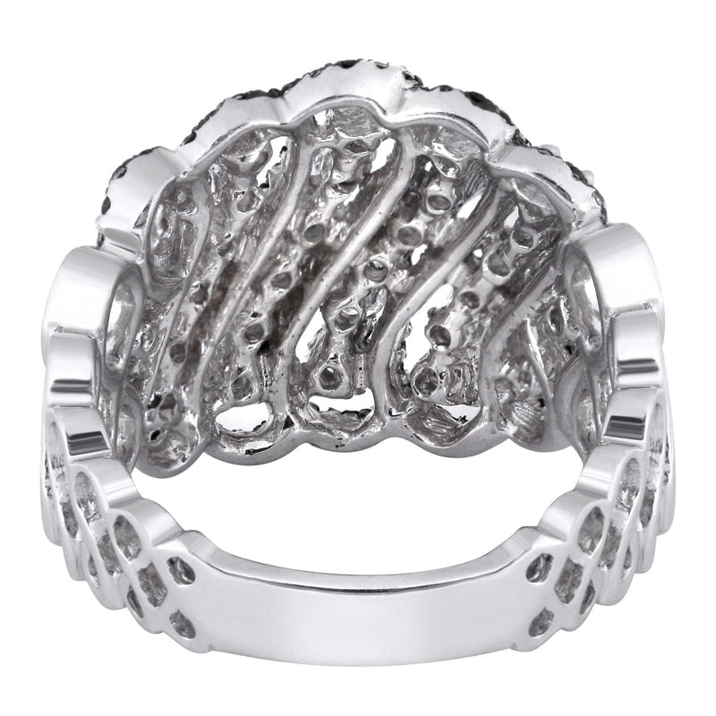 14K Ladies Black Diamond Cocktail Ring | 1.74 Carats | 7.32 Grams