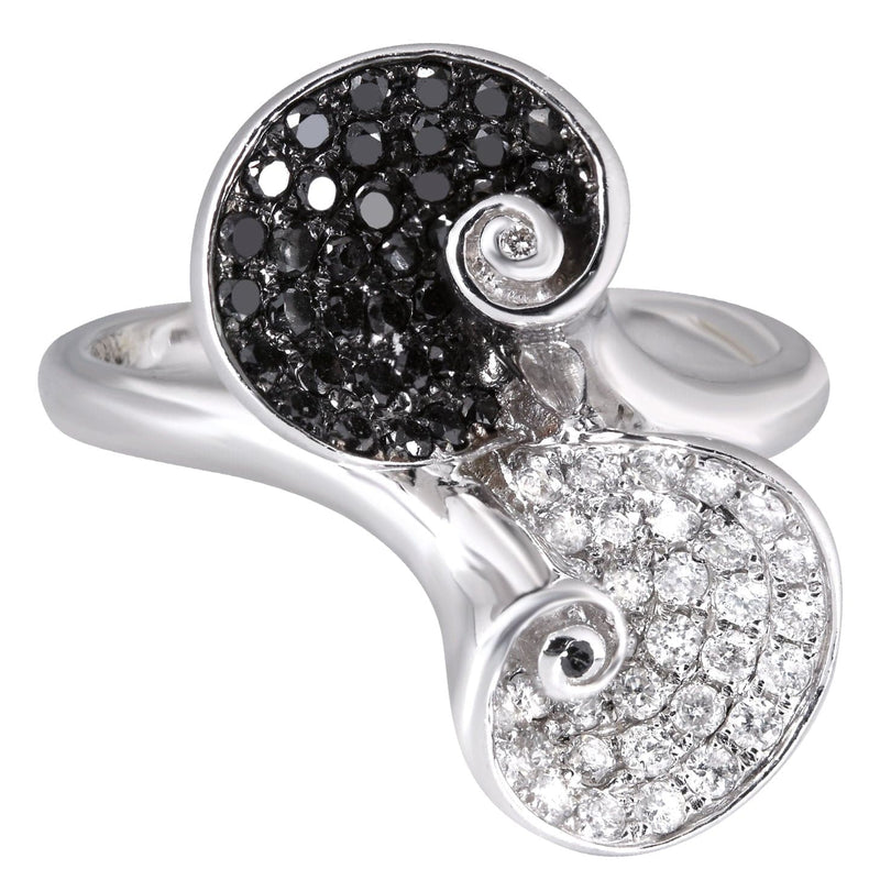 14K Ladies Black Diamond Cocktail Ring | 0.85 Carats | 7.25 Grams
