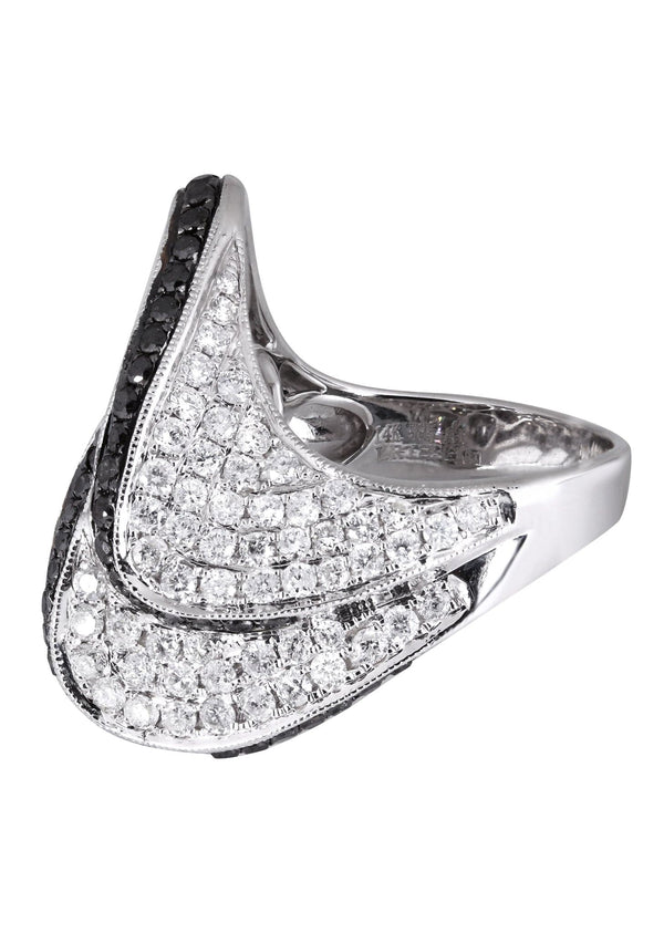 14K Ladies Black Diamond Cocktail Ring | 2.83 Carats | 10.78 Grams