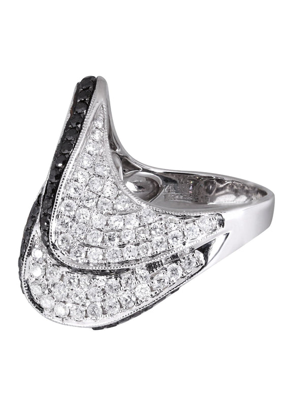 14K Ladies Black Diamond Cocktail Ring | 2.83 Carats | 10.78 Grams