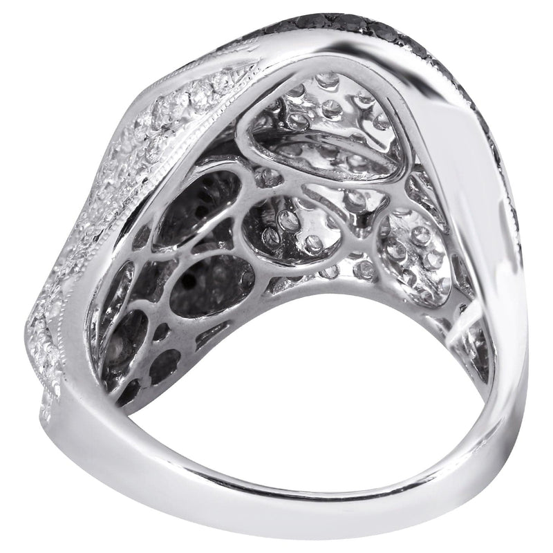 14K Ladies Black Diamond Cocktail Ring | 2.83 Carats | 10.78 Grams
