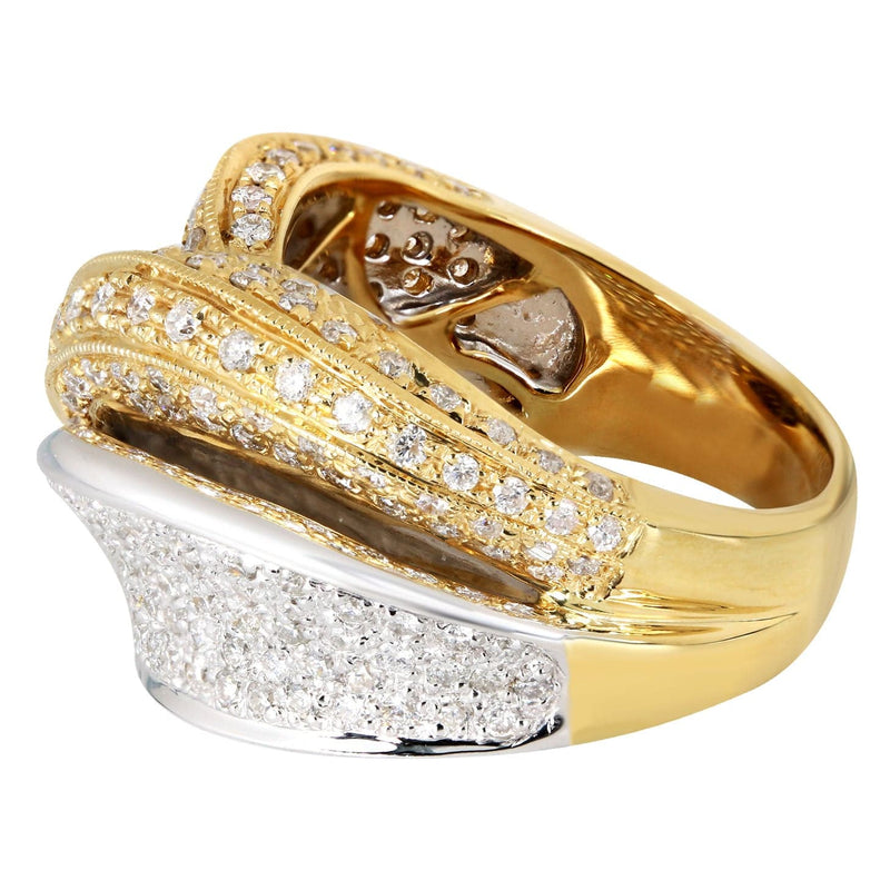 14K Ladies Diamond Cocktail Ring | 1.85 Carats | 12.13 Grams