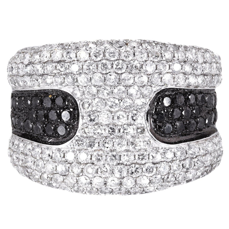14K Ladies Black Diamond Cocktail Ring | 3.63 Carats | 11.82 Grams