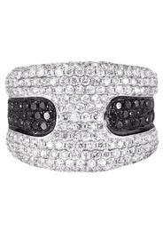 14K Ladies Black Diamond Cocktail Ring | 3.63 Carats | 11.82 Grams