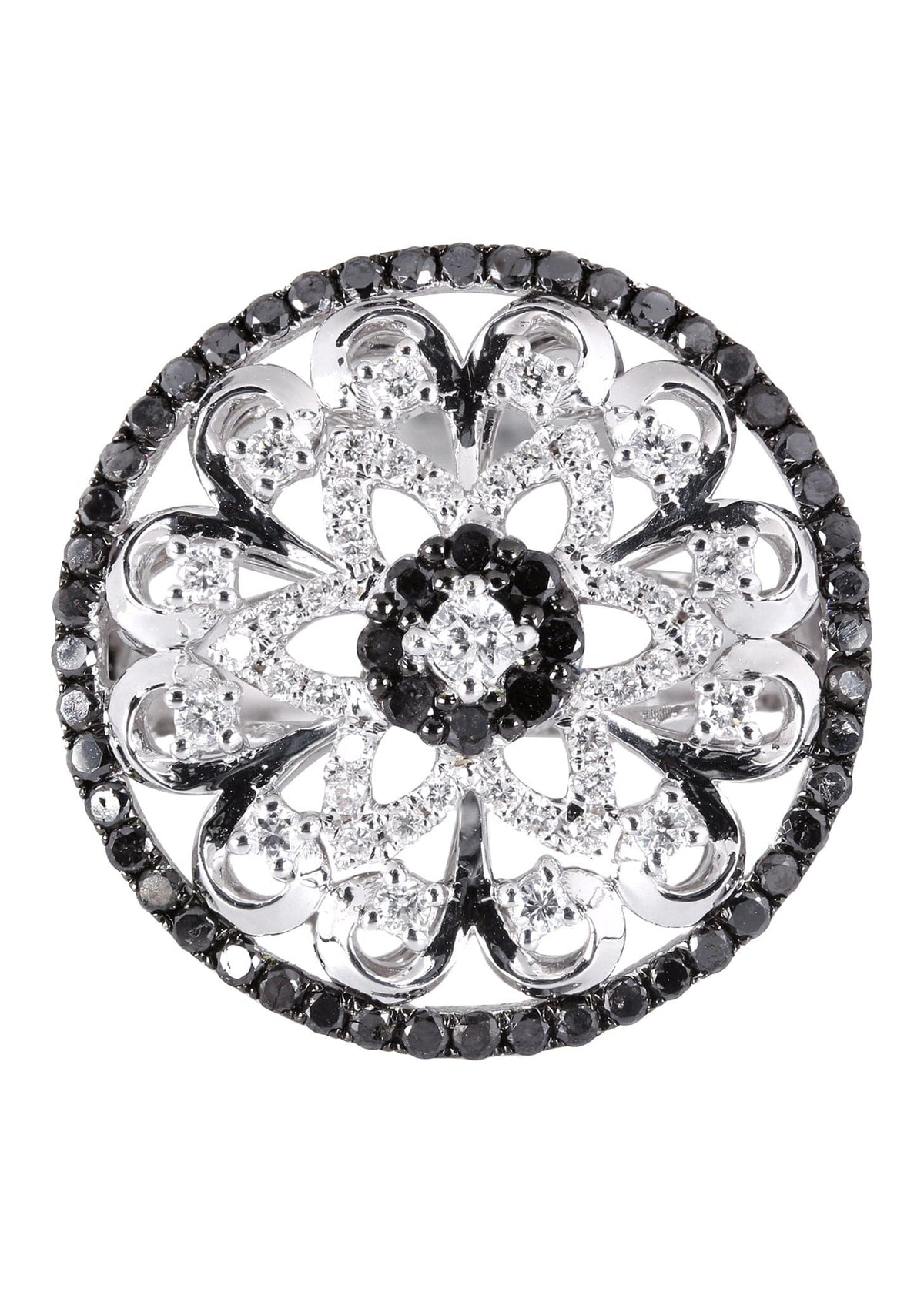 14K Ladies Black Diamond Cocktail Ring | 1.26 Carats | 7.08 Grams