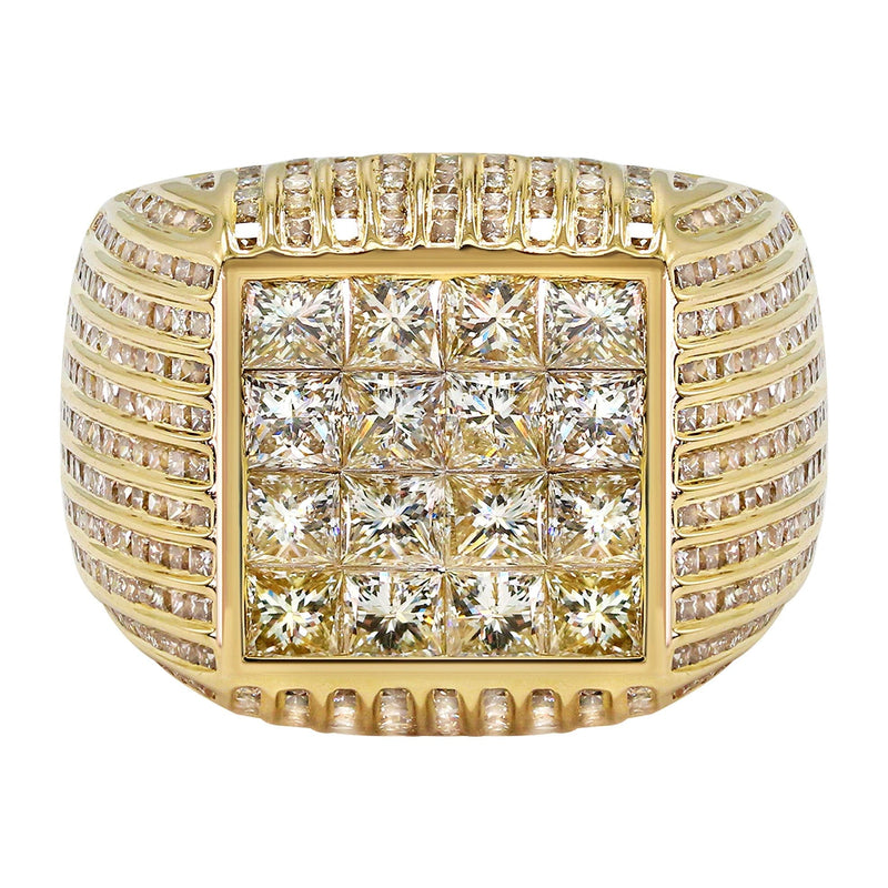 Mens Diamond Ring | 6.91 Carats | 14.42 Grams