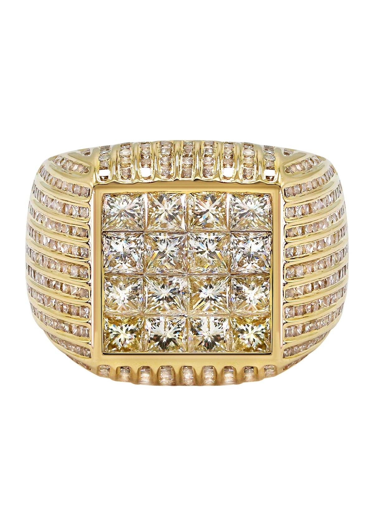 Mens Diamond Ring | 6.91 Carats | 14.42 Grams