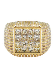 Mens Diamond Ring | 6.91 Carats | 14.42 Grams