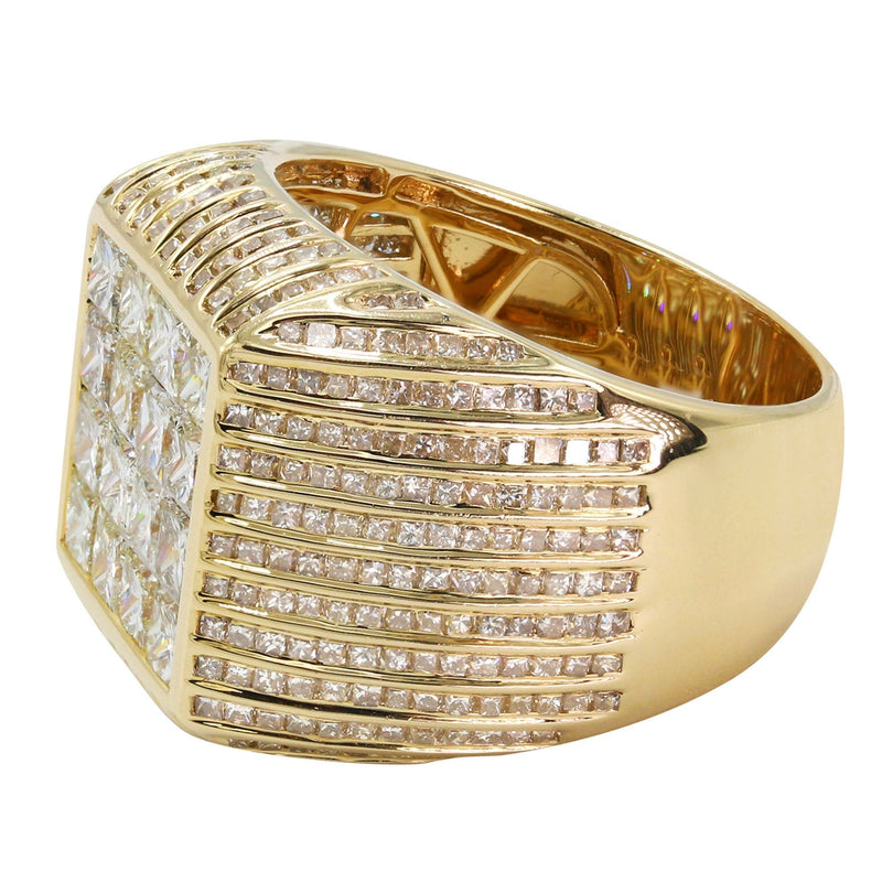 Mens Diamond Ring | 6.91 Carats | 14.42 Grams