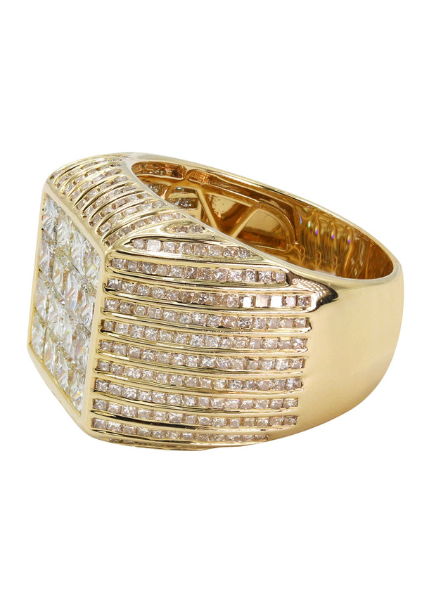 Mens Diamond Ring | 6.91 Carats | 14.42 Grams