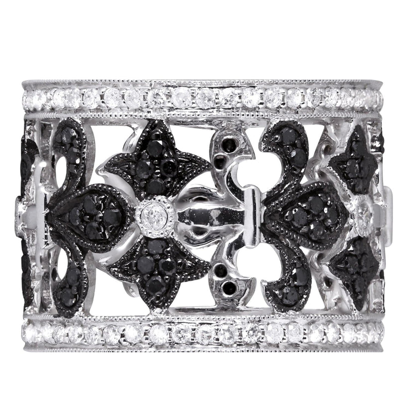 14K Ladies Black Diamond Cocktail Ring | 1.44 Carats | 8.01 Grams