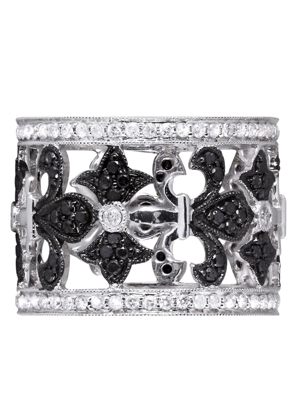 14K Ladies Black Diamond Cocktail Ring | 1.44 Carats | 8.01 Grams