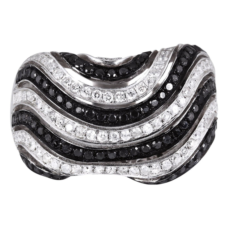 14K Ladies Black Diamond Cocktail Ring | 2.02 Carats | 12.38 Grams
