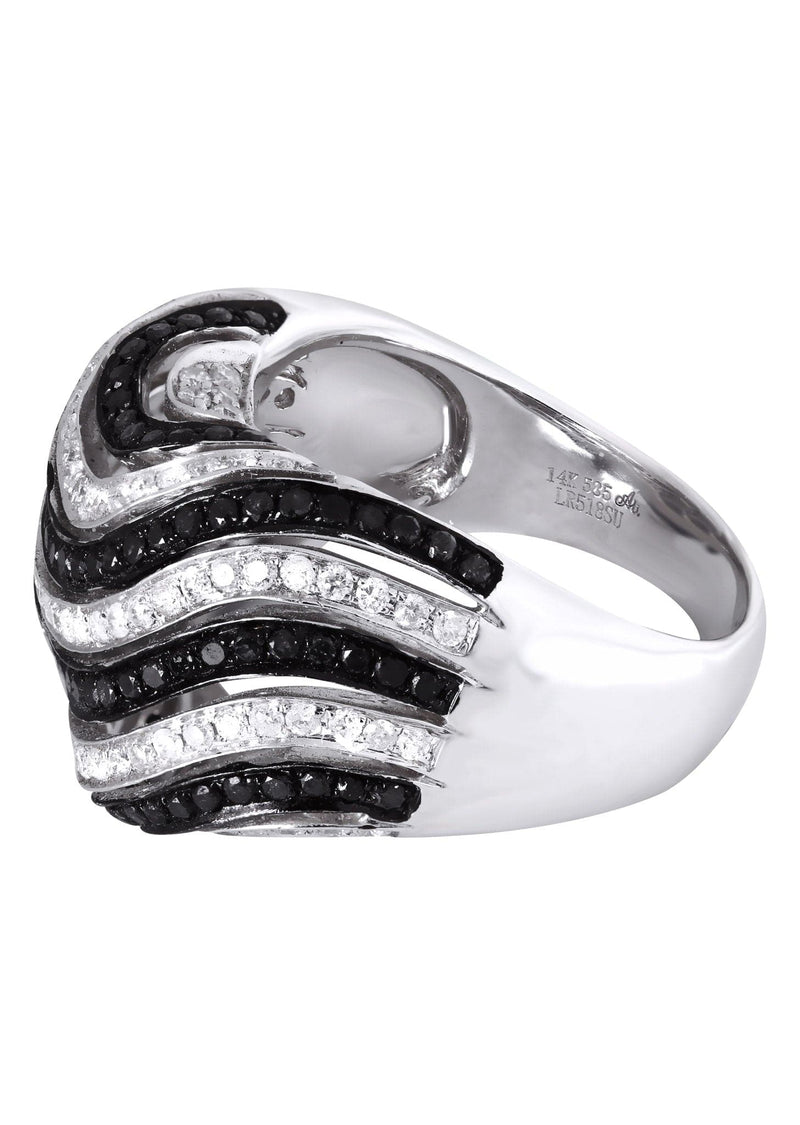 14K Ladies Black Diamond Cocktail Ring | 2.02 Carats | 12.38 Grams
