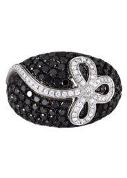 14K Ladies Black Diamond Cocktail Ring | 4.87 Carats | 12.05 Grams