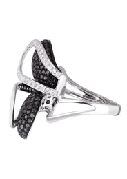 14K Ladies Black Diamond Cocktail Ring | 3.90 Carats | 10.37 Grams