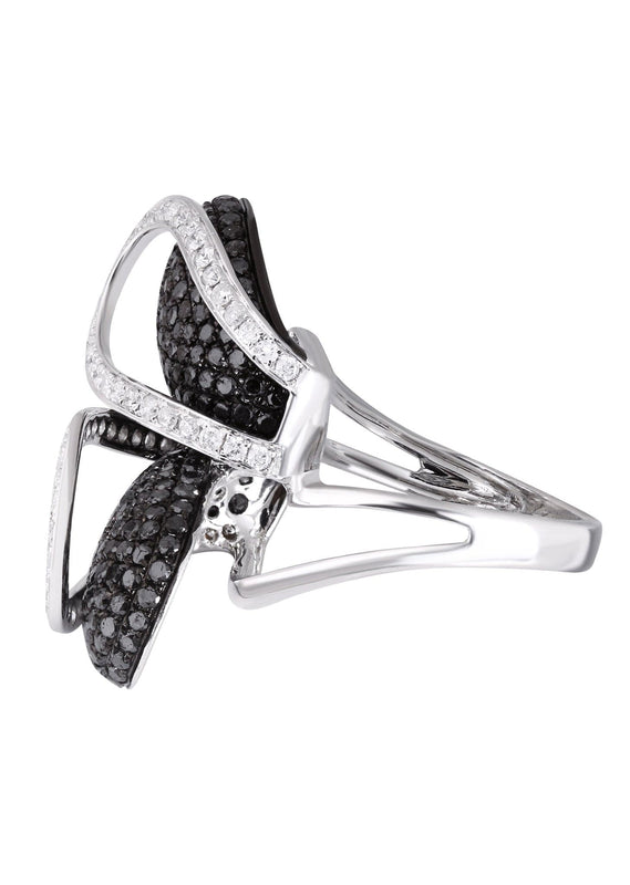 14K Ladies Black Diamond Cocktail Ring | 3.90 Carats | 10.37 Grams