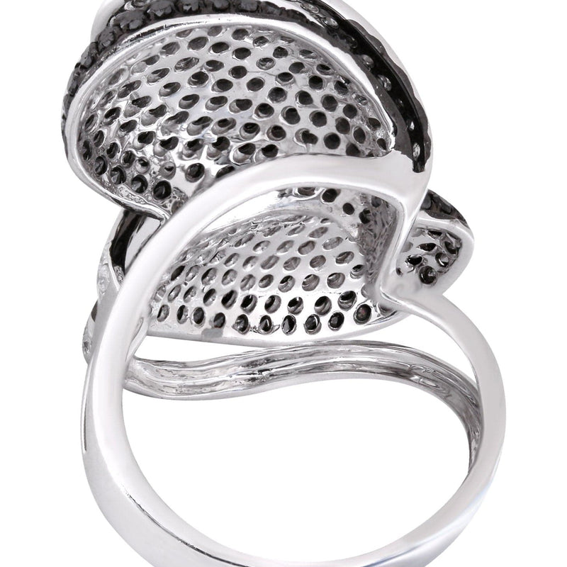 14K Ladies Black Diamond Cocktail Ring | 3.90 Carats | 10.37 Grams